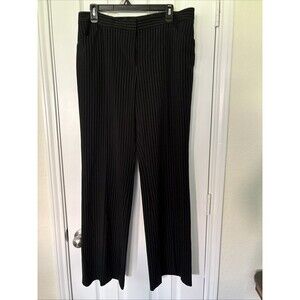 Anne Klein Women’s Dress  Black Slacks; Size 10  Striped